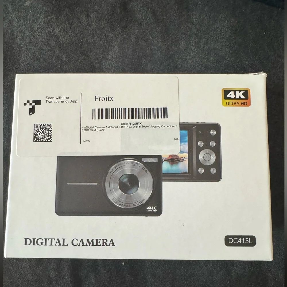 4K Ultra HD Digital Camera - Black New